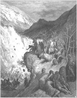 Embuscade turque contre l'armée de Manuel Ier Comnène, illustration de Gustave Doré